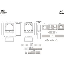 Mars Cockpit Design Man Le Konsol-Torpido Kaplama 2002-2006  60 Parça Alüminyum