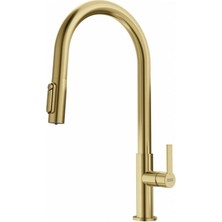 Franke Clear Water, Gold, Spiralli Mutfak Armatürü, Arıtma Cihazına Bağlanabilir