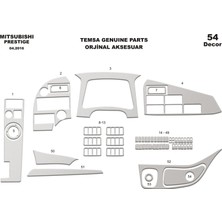 Mars Cockpit Design Mitsubishi Temsa Prestige Konsol-Torpido Kaplama 2016 54 Parça Alüminyum