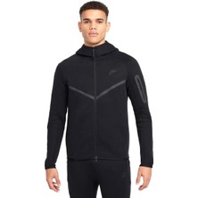 Ttwearr Tech Fleece Premium Kapüşonlu Fermuarlı Siyah Erkek Eşfoman Takımı