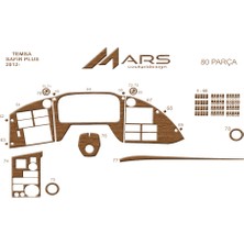 Mars Cockpit Design Mitsubishi Temsa Safir 2012- Konsol-Torpido Kaplama 80 Parça Açık Meşe