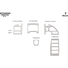 Mars Cockpit Design Mitsubishi Temsa Prestige Piano Black Kaplama 2010 8 Parça Alüminyum