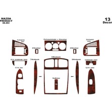 Mars Cockpit Design Mazda Premacy Konsol-Torpido Kaplama 1999-2004 13 Parça Maun