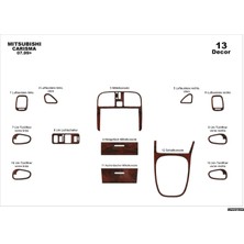 Mars Cockpit Design Mitsubishi Carisma Konsol-Torpido Kaplama 1999-2004 13 Parça Maun