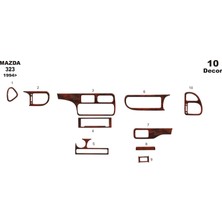 Mars Cockpit Design Mazda 323 S Konsol-Torpido Kaplama 1994 10 Parça Maun