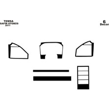 Mars Cockpit Design Mitsubishi Safir Konsol-Torpido Kaplama 201 4 Parça Piano Black