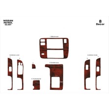 Mars Cockpit Design Nissan Patrol Konsol-Torpido Kaplama 2000-2004 8 Parça Maun
