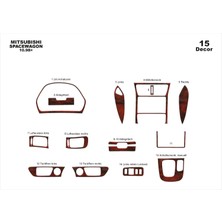 Mars Cockpit Design Mitsubishi Spacewagon Konsol-Torpido Kaplama 1998-2004 15 Parça Maun
