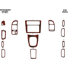 Mars Cockpit Design Mitsubishi Galant Konsol-Torpido Kaplama 1998-2002 13 Parça Maun