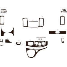 Mars Cockpit Design Renault Premium Midlum Konsol-Torpido Kaplama 1996-2001 27 Parç Açık Meşe