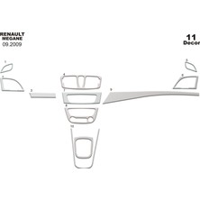 Mars Cockpit Design Renault Megane 3 Konsol-Torpido Kaplama 2009 1 Parça Alüminyum