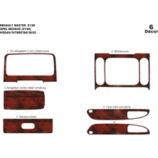 Mars Cockpit Design Renault Master Movano Interstar Konsol-Torpido Kaplama 1999-2003 Maun