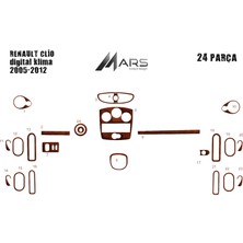 Mars Cockpit Design Renault Clio 3 Piano Black Kaplama Digital Klima  2005-2012 9 Pa Maun
