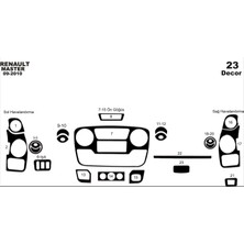 Mars Cockpit Design Renault Master Movano Interstar Konsol-Torpido Kaplama 2010 23 P Piano Black