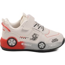 Cool Beyaz Cırtlı Hafif Erkek Çocuk Spor Ayakkabı Racing P