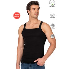 Özkan Underwear Özkan 11292 Erkek %100 Pamuklu Ribana Kumaş Ince Askılı Geniş Yaka Atlet Esnek Yumuşak