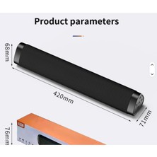 Bowie Kablosuz Bluetooth Soundbar Hoparlör Bilgisayar Telefon Tablet Uyumlu Yüksek Ses Uzun Şarj Süresi Kırmızı