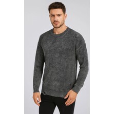 Ayakuydur Erkek Gri Triko Kazak