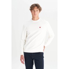Wrangler Regular Fit Beyaz Erkek Sweatshirt W2520255W02