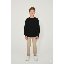 Worrn Erkek Çocuk Reglan Kol Pike Kumaş Yüksek Kaliteli Trend Sweatshirt - 1020/1003