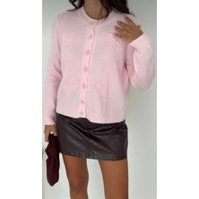 Leilaa Süzene Nakışlı Triko Hırka