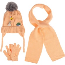 Benitto Kids Kitti 1-4 Yaş Kız Bebek & Çocuk Atkı Bere Eldiven 3'lü Takım