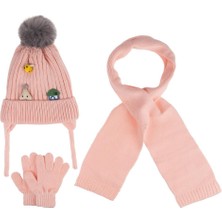 Benitto Kids Kitti 1-4 Yaş Kız Bebek & Çocuk Atkı Bere Eldiven 3'lü Takım