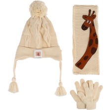 Benitto Kids Kitti 1-4 Yaş Erkek Bebek & Çocuk Atkı Bere Eldiven 3'lü Takım
