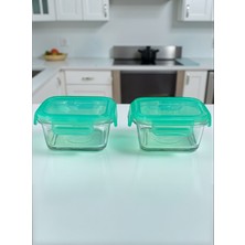 Paşabahçe Kahvaltılık  Saklama Kabı Silikon Vakumlu  Kase Kilitli Cam Saklama Kabı 2 Adet 355CC