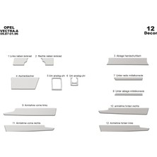 Mars Cockpit Design Opel Vectra A Konsol-Torpido Kaplama 1987-1995 12 Parça Alüminyum