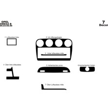 Mars Cockpit Design Opel Omega B Konsol-Torpido Kaplama 1993-1999 7 Parça Piano Black