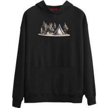 Eastek Wild Vibes Tasarım Baskılı Premium 3 Iplik Şardonlu Kapüşonlu Unisex, Kadın, Erkek Hoodie Sweatshirt