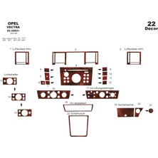 Mars Cockpit Design Opel Vectra C Konsol-Torpido Kaplama 2002-2008 22 Parça Maun