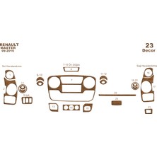 Mars Cockpit Design Opel Movano Master Interstar Konsol-Torpido Kaplama 2010 23 Par? Açık Meşe