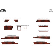 Mars Cockpit Design Opel Vectra A Konsol-Torpido Kaplama 1987-1995 12 Parça Maun