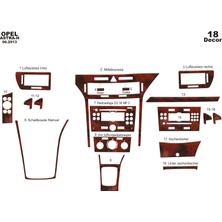 Mars Cockpit Design Opel Astra H Piano Black Kaplama 2013 18 Parça Maun