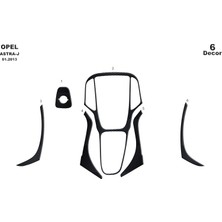 Mars Cockpit Design Opel Asra J Kaplama  Siyah Karbon