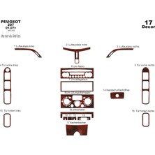 Mars Cockpit Design Peugeot 207 Konsol-Torpido Kaplama 2007 17 Parça Maun