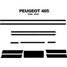 Mars Cockpit Design Peugeot 405 Konsol-Torpido Kaplama 1986-1992 12 Parça Piano Black