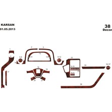 Mars Cockpit Design Peugeot Karsan Jest Konsol-Torpido Kaplama 2013 38 Parça Maun