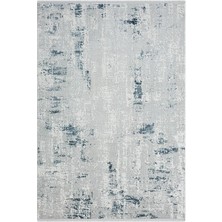 Karmen Halı Zenith Zn008a Gri Halı Lacivert Detaylı Modern Yumuşak Kadife Ince Antialerjik Salon Koridor Halısı