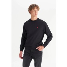 Wrangler Erkek Patch Logo Siyah Erkek Sweatshirt