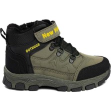 New Hunter Newhunter Çocuk Kışlık Içi Yünlü Su Geçirmez Outodoor  Bot - Siyah-Haki - 34