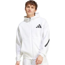 Ttwearr Z.n.e Erkek Beyaz Fermuarlı Kapüşonlu Premium Eşofman Takımı