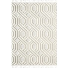 Karmen Halı Loop LP024W Gri Halı Dekoratif Sisal Yumuşak Bukleli Tozsuz Salon Halısı Yatak Odası Iskandinav