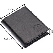 Westpolo Hakiki Deri Kağıt Para ve Bol Kart Bölmeli Erkek Cüzdanı - Siyah