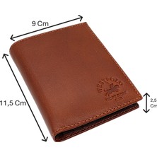 Westpolo Hakiki Deri Çıkartılabilir Kartlıklı ve Kağıt Para Bölmeli Kartlıklı Erkek Cüzdanı - Taba