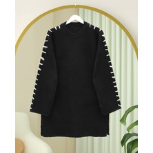 Mac Moda Kolları Ipli Çizgili Yumoş Triko Tunik