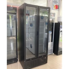 Marketcooler 900D2K Dikey 2 Kapılı Premium Siyah Şişe Soğutucu
