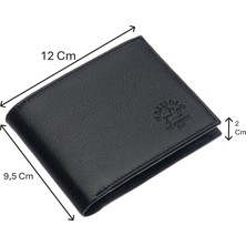 Westpolo Hakiki Deri Bozuk Para ve Kart Bölmeli Erkek Cüzdanı - Siyah